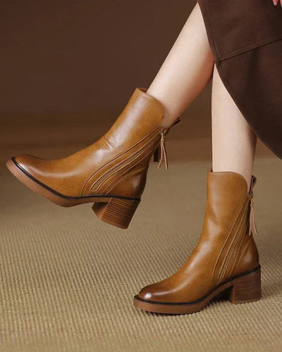 Valentina | Ultra stylish leather boots with heels