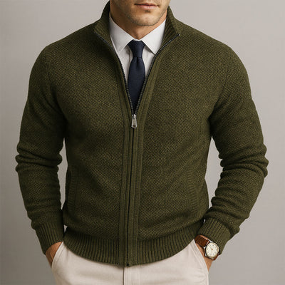 Henry | Merino Wool Zip-Up Cardigan