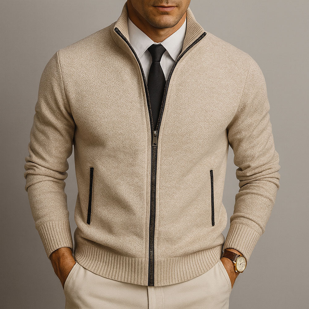 Henry | Merino Wool Zip-Up Cardigan