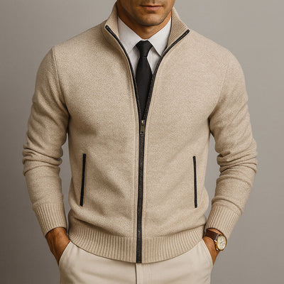 Henry | Merino Wool Zip-Up Cardigan