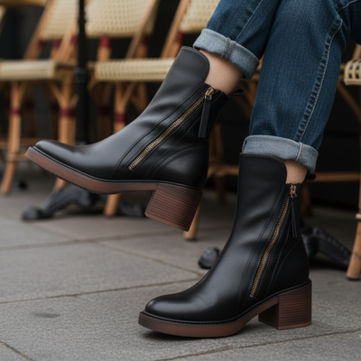 Valentina | Ultra stylish leather boots with heels