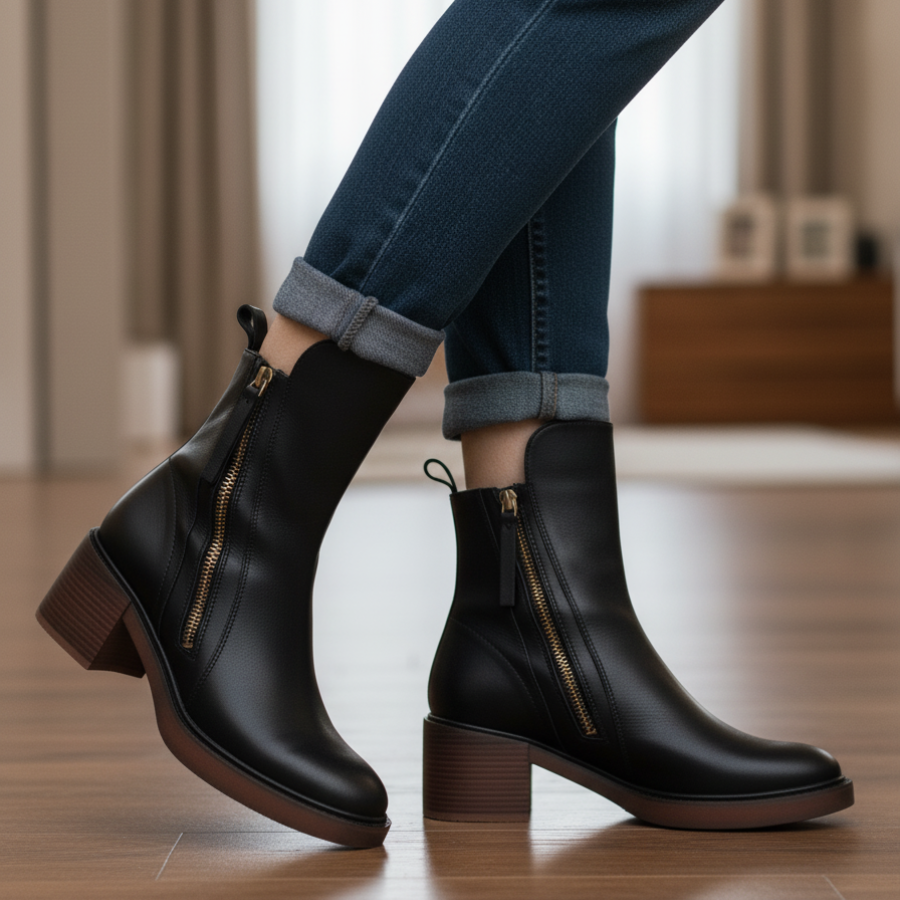 Valentina | Ultra stylish leather boots with heels