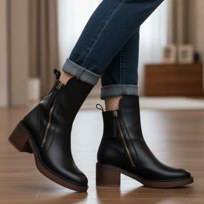 Valentina | Ultra stylish leather boots with heels