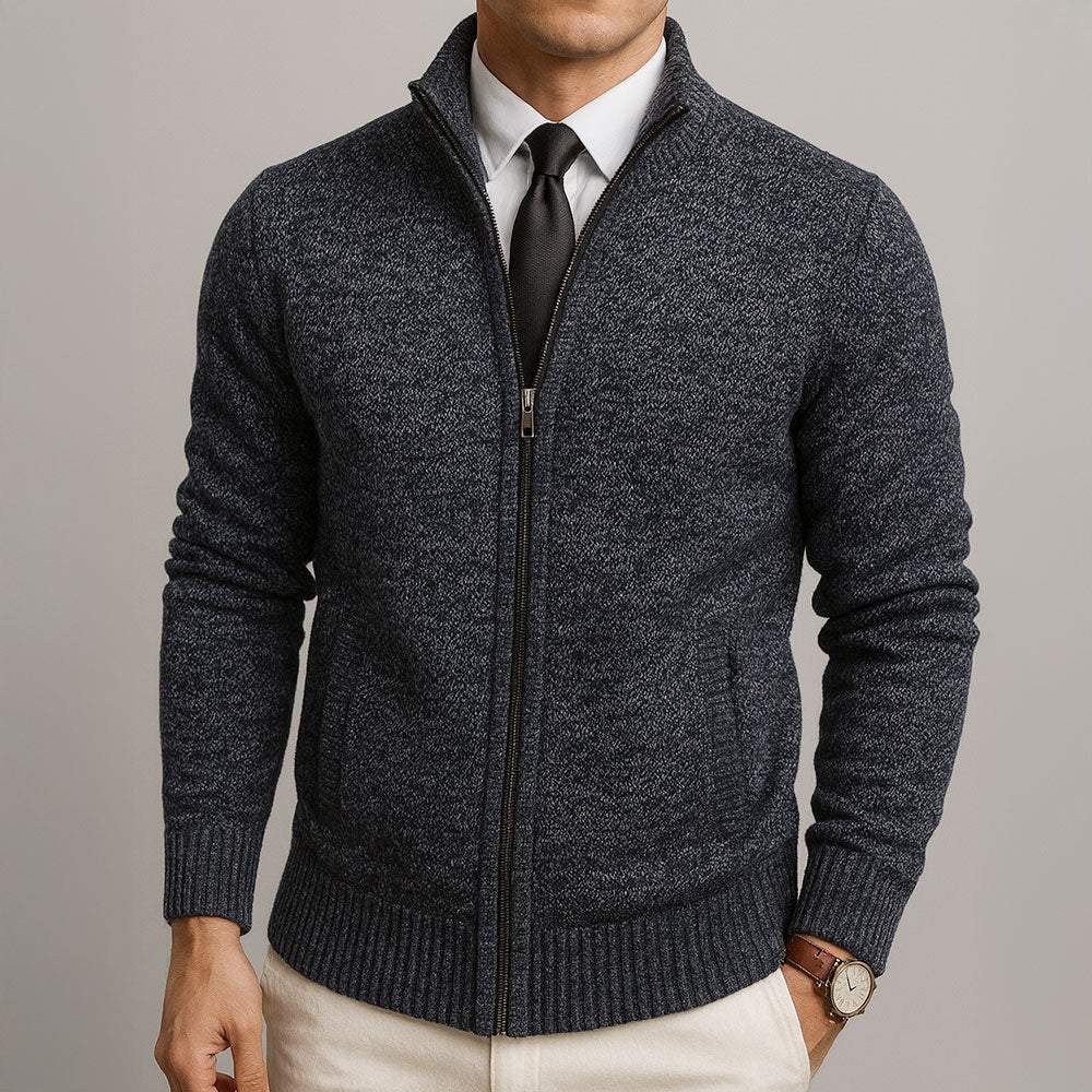 Henry | Merino Wool Zip-Up Cardigan