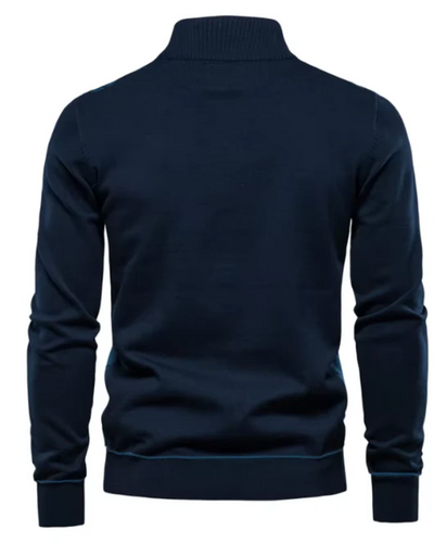 Zane | Men's Diamond Pattern Half-Zip Sweater