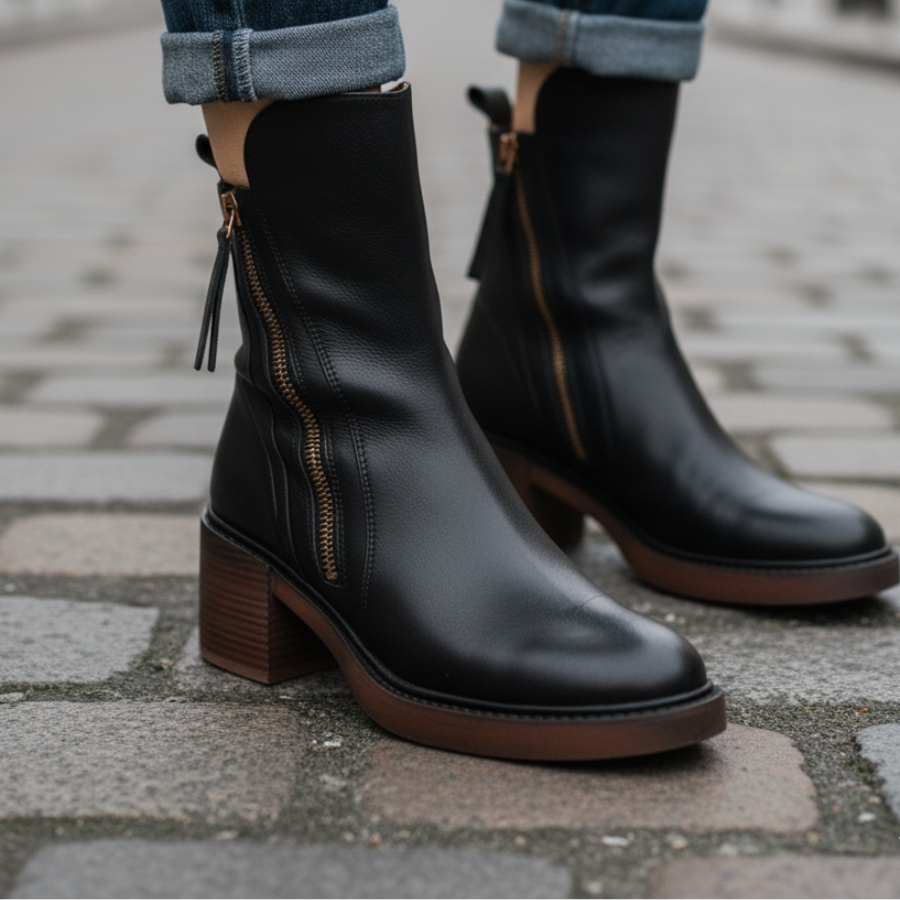 Valentina | Ultra stylish leather boots with heels