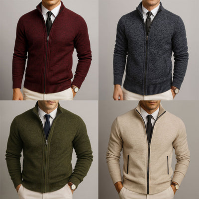 Henry | Merino Wool Zip-Up Cardigan