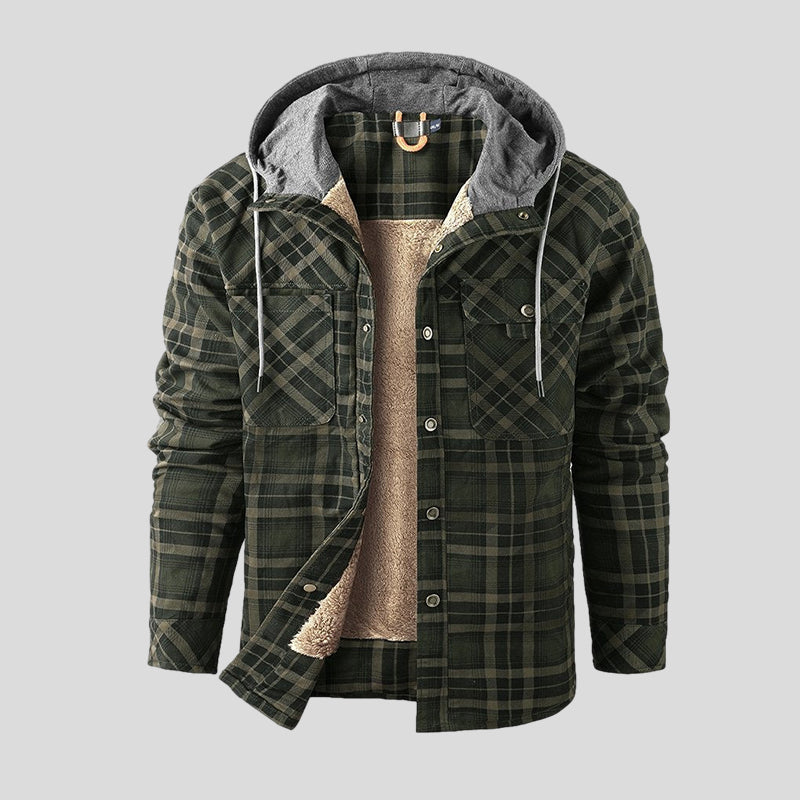 Adrien | Checkered Sherpa Jacket